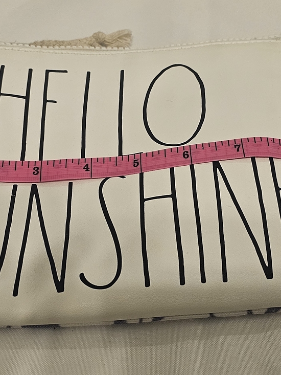 Rae Dunn White "HELLO SUNSHINE" Wristlet Clutch - Picture 5 of 5